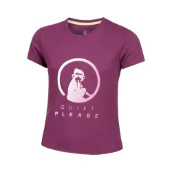 Quiet Please Baseline Logo T-Shirt Mädchen - Berry, Pink