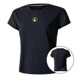 Quiet Please Perspectives Cross T-Shirt Damen - Dunkelblau