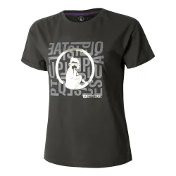Quiet Please Glitter Word Salad T-Shirt Damen - Anthrazit