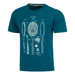 Quiet Please Create Rackitecture T - Shirt Herren Petrol, Weiß