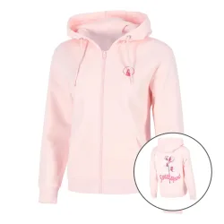 Quiet Please Endlessly Flower Zip Sweatjacke Damen-Rosa,Mehrfarbig