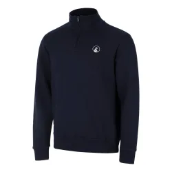 Quiet Please Essential Troyer Sweatshirt Herren - dunkelblau