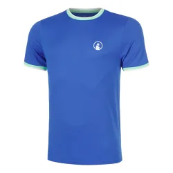 Quiet Please Joy Break Ringer T-Shirt Herren - blau, weiß