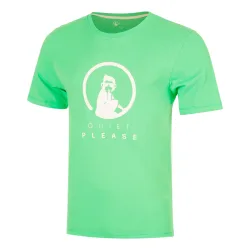 Quiet Please Joy Trainings T-Shirt Herren - grün, weiß