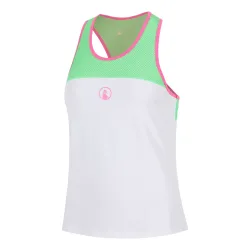 Quiet Please Joy Racerback Tank-Top Damen - grün, pink