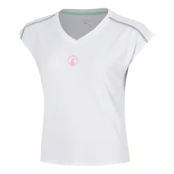 Quiet Please Joy Volley T-Shirt Damen - weiß, pink