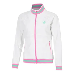 Quiet Please Joy Tipping Trainingsjacke Damen - weiß, grün