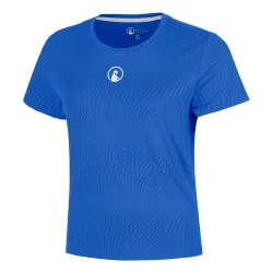 Quiet Please Spin T-Shirt Damen - blau, weiß
