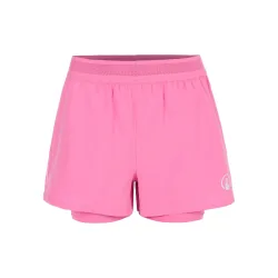 Quiet Please Rematch 2in1 Shorts Damen - pink, weiß