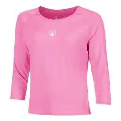 Quiet Please Crush Mixed Longsleeve Damen-pink, weiß
