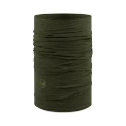 Buff - Schlauchschal, Lightweight Merino Wool Solid, One Size, Olivegrün