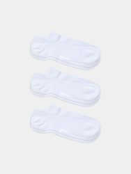 - Sneakersocken für Damen Short Snow White (3er Pack) Einfarbige kurze Socken | einfarbig one color Geschenk Bio-Baumwolle | 36-40 Weiss