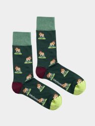 - Damensocken Capricorn Climb Bunte Lustige Socken | mountaineering Bergsteigen Geschenk Bio-Baumwolle | 36-40 Grün