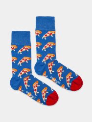 - Herrensocken Pizza Drip Bunte Lustige Socken | fastfood Pizza Geschenk Bio-Baumwolle | 41-46 Blau