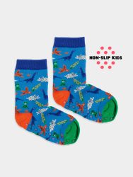 - Kindersocken Lil Dinosaurs Superstars Non-Slip Bunte Lustige Socken | Gesichter Faces Geschenk Bio-Baumwolle | 12-24M Gelb