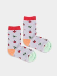 - Kindersocken Lil Buzzing Beetles Bunte Lustige Socken | Käfer Tier Geschenk Bio-Baumwolle | 0-12M Rosa