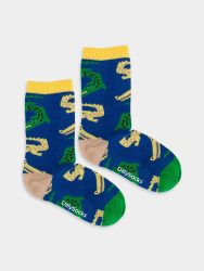 - Kindersocken Lil Crazy Crocs Bunte Lustige Socken | Krokodil Tier Geschenk Bio-Baumwolle | 0-12M Mehrfarbig Blau