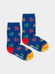 - Kindersocken Lil Puffy Pups Bunte Lustige Socken | Ballontier Hund Geschenk Bio-Baumwolle | 0-12M Mehrfarbig Blau