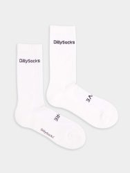 - Socken in Weiss mit Grafisch Schriftzug Motiv/Muster