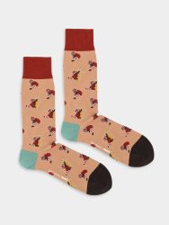 - Damensocken Panthera Roter Panda Bunte Lustige Socken | Zoo Geschenk Bio-Baumwolle | 36-40 Beige