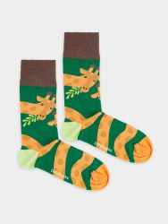 - Damensocken Green Longneck Bunte Lustige Socken | Giraffe giraffe Geschenk Bio-Baumwolle | 36-40 Grün
