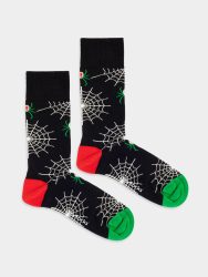 - Damensocken Spider Invasion Bunte Lustige Socken | Tier Geschenk Bio-Baumwolle | 36-40 Schwarz