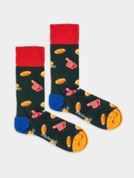 - Damensocken Quarterback Bunte Lustige Socken | Football Sport Geschenk Bio-Baumwolle | 36-40 Grün Rot