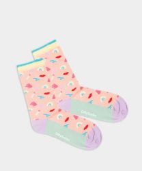 - Premium Damensocken Rainbow Pantomime Bunte Lustige Socken | Hände hands Geschenk Bio-Baumwolle | 35-38 Rosa