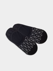 - Füsslinge für Damen Hidden Classic Lining Bunte Lustige Socken | Geometrisch Formen Geschenk Bio-Baumwolle | 35-38 Schwarz Weiss