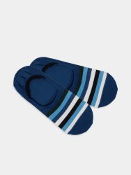 - Füsslinge für Damen Hidden Bold Line Blue Bunte Lustige Socken | Geschenk Bio-Baumwolle | 35-38 Mehrfarbig