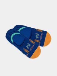 - Füsslinge für Damen Hidden Fight Like A Cat Bunte Lustige Socken | Katze Cat Geschenk Bio-Baumwolle | 35-38 Blau