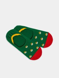 - Füsslinge für Damen Hidden Hello Here I Am Bunte Lustige Socken | Ostern Easter Geschenk Bio-Baumwolle | 35-38 Grün