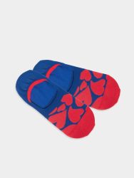 - Füsslinge für Damen Hidden Shaping Love Bunte Lustige Socken | Formen Geschenk Bio-Baumwolle | 35-38 Blau Rot
