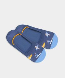 - Füsslinge für Herren Hidden Wave Rider Bunte Lustige Socken | Surfen Meer Geschenk Bio-Baumwolle | 43-46 Blau