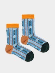 - Kindersocken Lil Edelweiss Bunte Lustige Socken | traditional costume Switzerland Geschenk Bio-Baumwolle | 0-12M Blau