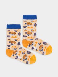 - Kindersocken Lil Happy Hiking Bear Bunte Lustige Socken | Bear Bär Geschenk Bio-Baumwolle | 0-12M Beige