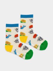 - Kindersocken Lil Hurry Up Slow Bunte Lustige Socken | Schnecke snail Geschenk Bio-Baumwolle | 0-12M Beige