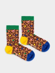 - Kindersocken Lil Leo Spots Bunte Lustige Socken | Tier Geschenk Bio-Baumwolle | 0-12M Mehrfarbig