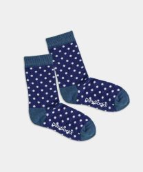 - Kindersocken in Blau mit Punkte & StreifenMotiv/Muster