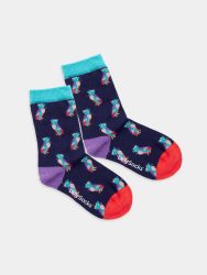 - Kindersocken in Blau mit Tiere Tier Motiv/Muster