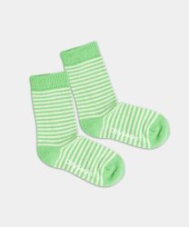 - Kindersocken in Grün mit Streifen Motiv/Muster