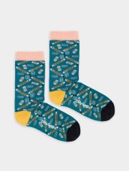 - Kindersocken Lil School Essentials Bunte Lustige Socken | Schule Stifte Geschenk Bio-Baumwolle | 0-12M Grün