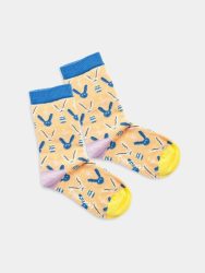 - Kindersocken in Gelb mit Tiere Tier Motiv/Muster