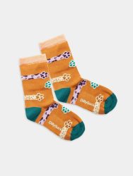 - Kindersocken in Braun mit Tiere Tier Motiv/Muster