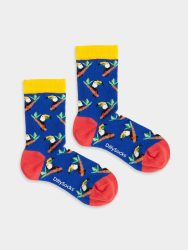 - Kindersocken Lil Tropical Toucan Bunte Lustige Socken | Toucan Tier Geschenk Bio-Baumwolle | 0-12M Mehrfarbig