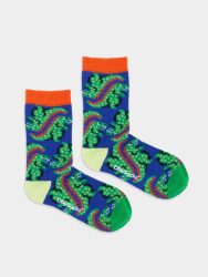- Kindersocken Lil Ur Ex the T Rex Bunte Lustige Socken | Dinosaurier Dinosaur Geschenk Bio-Baumwolle | 0-12M Blau