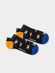- Sneakersocken für Damen Short Duckadee Duck Duck Bunte Lustige kurze Socken | Enten Tier Geschenk Bio-Baumwolle | 36-40 Schwarz