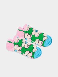 - Sneakersocken für Damen Short Flower Mood Bunte Lustige kurze Socken | Blumen Natur Geschenk Bio-Baumwolle | 36-40 Mehrfarbig Grün