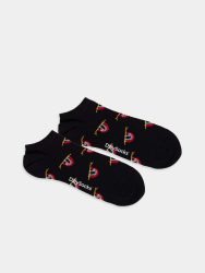 - Sneakersocken für Damen Short Hangin' In There Bunte Lustige kurze Socken | monkey Affe Geschenk Bio-Baumwolle | 36-40 Schwarz