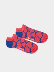 - Sneakersocken für Damen Short Shaping Love Bunte Lustige kurze Socken | Formen Geschenk Bio-Baumwolle | 36-40 Blau Rot